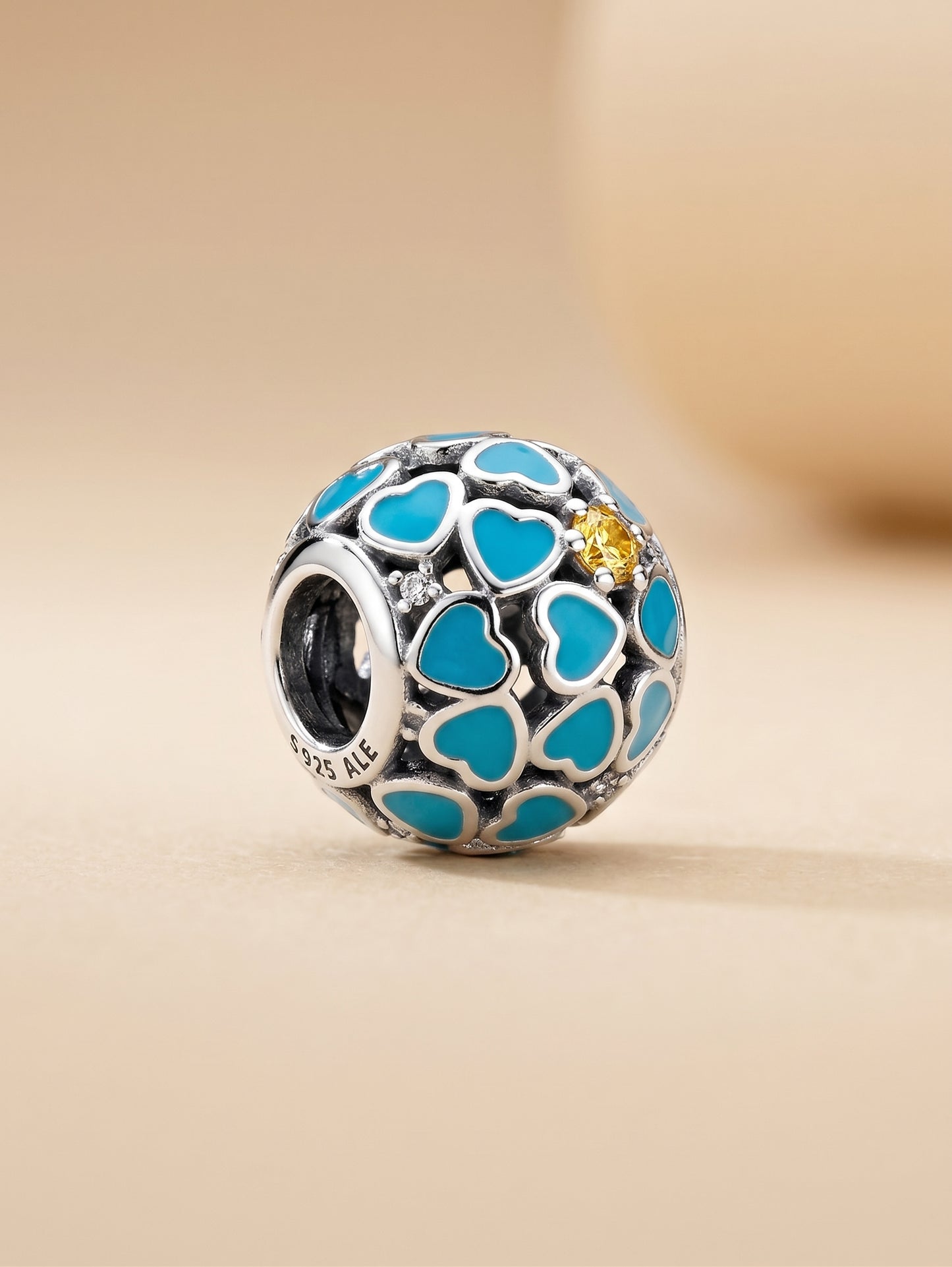 Charm Corazones Azules