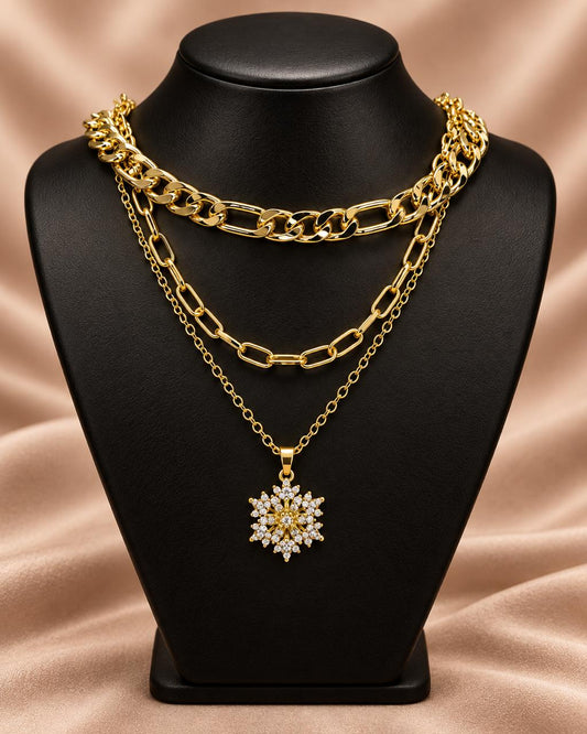 Collar triple Copo de Nieve