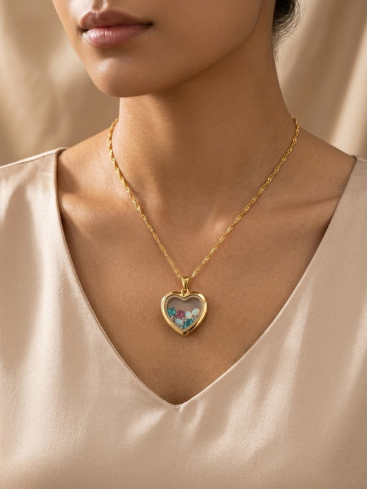Collar Corazón Multicolor